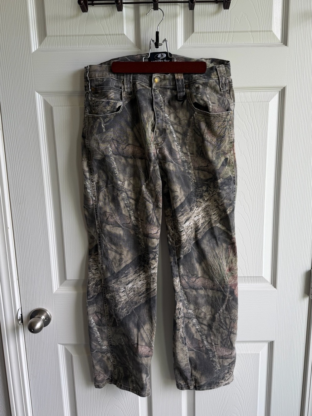 Mossy Oak Men's Camouflage Relaxed Jeans - Green Brown Camo